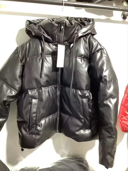 Winter Women's Cold Coat Winter Jackets For Women 2023 Warm Leather PU Parkas Winter Coat Promotion Female Outerwear