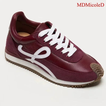 Designer High-quality Women's Leather Waffle Casual Sports German Training Forrest Gump Sneakers Ins Fashion Luxury