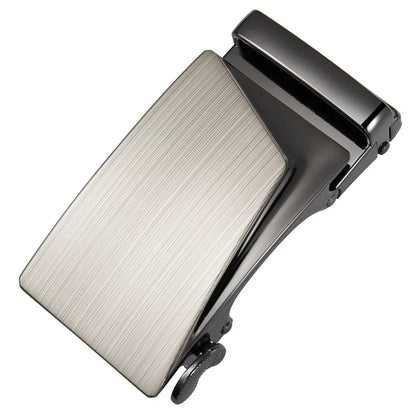 Men's Belt Buckle Accessories Business Ratchet Automatic Alloy Metal Buckle For 3.5cm Width Leather Belt Strap No Holes