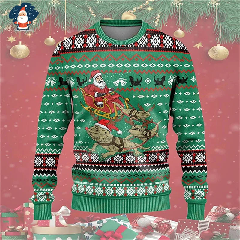 Merry Christmas Sweatshirts Mens Ugly Christmas Sweater Funny Fashion New In Sweaters Women Ugly Sweaters Christmas Jumpers Men