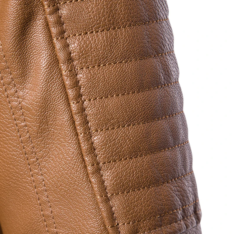 2023 New American Leather Coat Men's, Leather Jacket Men's Motorcycle Retro Tactical Top, Waterproof Coat