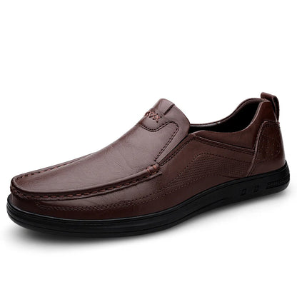 Italian High-quality Men's Genuine Leather Shoes Fashionable Loafers Men's Work Business Shoes Interview Formal Shoes