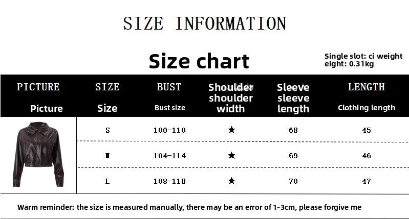 2025 Fashion Faux Leather Jacket Aesthetic Fashion Streetwear Turn-down Collar Coat Women Autumn Casual Simple Long Sleeve Coats