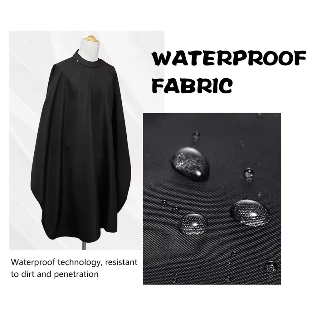 Professional Barber Cape Hair Cutting Cape Waterproof Silicone Collar Transparent Anti Static Salon Cape Eagle Shawl Style