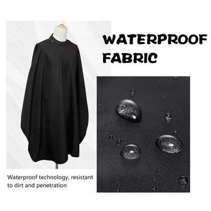 Professional Barber Cape Hair Cutting Cape Waterproof Silicone Collar Transparent Anti Static Salon Cape Eagle Shawl Style