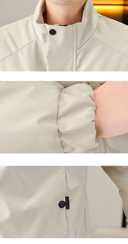 Winter Coat for Men Warm Thick Fleeced Casual Fast Delvery Vintage Quilted Padded Jacket Man High Quality New In Joker Work Cold