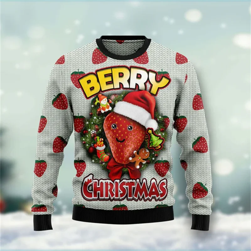 Funny 3D Christmas Swaeter Gift Santa Claus Patterned Ugly Sweater Jerseys And Sweaters Blouses For Men Women Pullover Hoodie