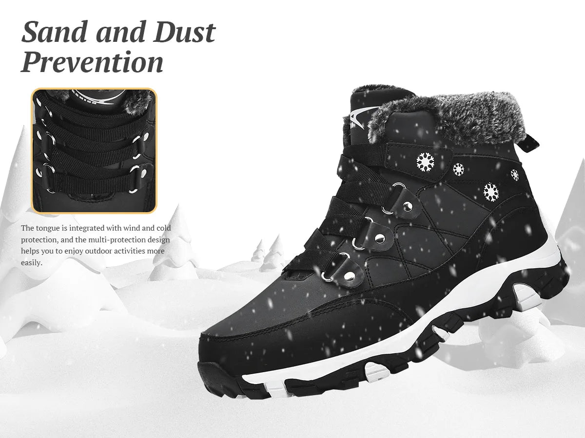 Womens Winter Boots Warm Fur Lined Snow Boots Comfortable Ankle Booties Outdoor Hiking Boots for Women