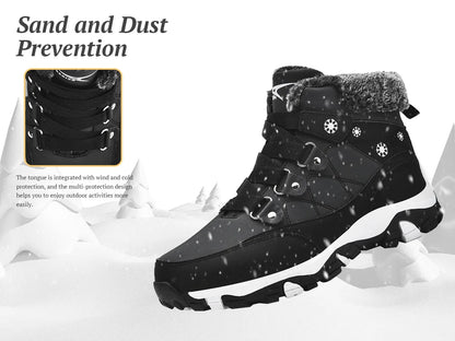 Womens Winter Boots Warm Fur Lined Snow Boots Comfortable Ankle Booties Outdoor Hiking Boots for Women