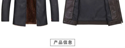 Natural Leather Jacket For Men Fur Thick Loose Plus Velvet Winter Black Leather Coats Male Sheepskin Coat Man With Fur Collar