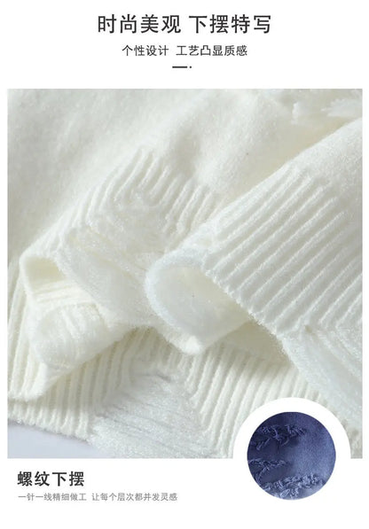 2025 Winter Sweaters for male men thick O-neck sweater men Student youth sweaters autumn Men's wool Casual Knitwear Pullover