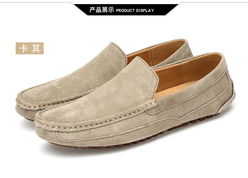 Suede Leather Man Loafers Luxury 2022 Casual Shoes For Men Boat Shoes Handmade Men Slipon Driving Shoes Male Moccasins Zapatos