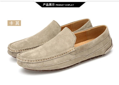 Suede Leather Man Loafers Luxury 2022 Casual Shoes For Men Boat Shoes Handmade Men Slipon Driving Shoes Male Moccasins Zapatos