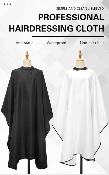 Professional Barber Cape Hair Cutting Cape Waterproof Silicone Collar Transparent Anti Static Salon Cape Eagle Shawl Style
