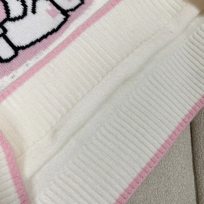 Hot Kawaii Sanrios My Melody Autumn Winter Sweaters for Girls Sweet and Cute Loose Sweatshirts for Couples Casual Versatile Tops