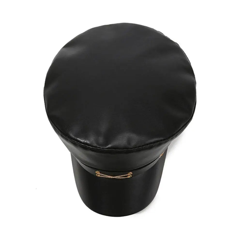 New Women's PU Leather Beret Hat Vintage England Flat Top Newsboy Caps Outdoor Casual Visor Black Artist Fashion Painter Hat