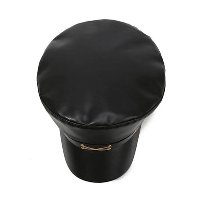 New Women's PU Leather Beret Hat Vintage England Flat Top Newsboy Caps Outdoor Casual Visor Black Artist Fashion Painter Hat
