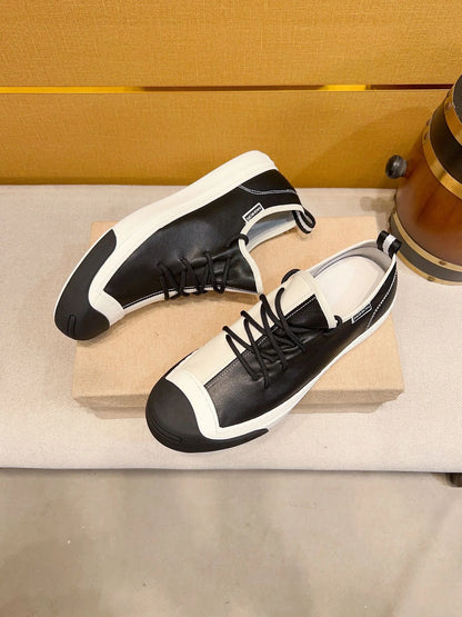 European Men's fashion Genuine leather Sports Lace-up classic Casual shoes sneakers Running shoes