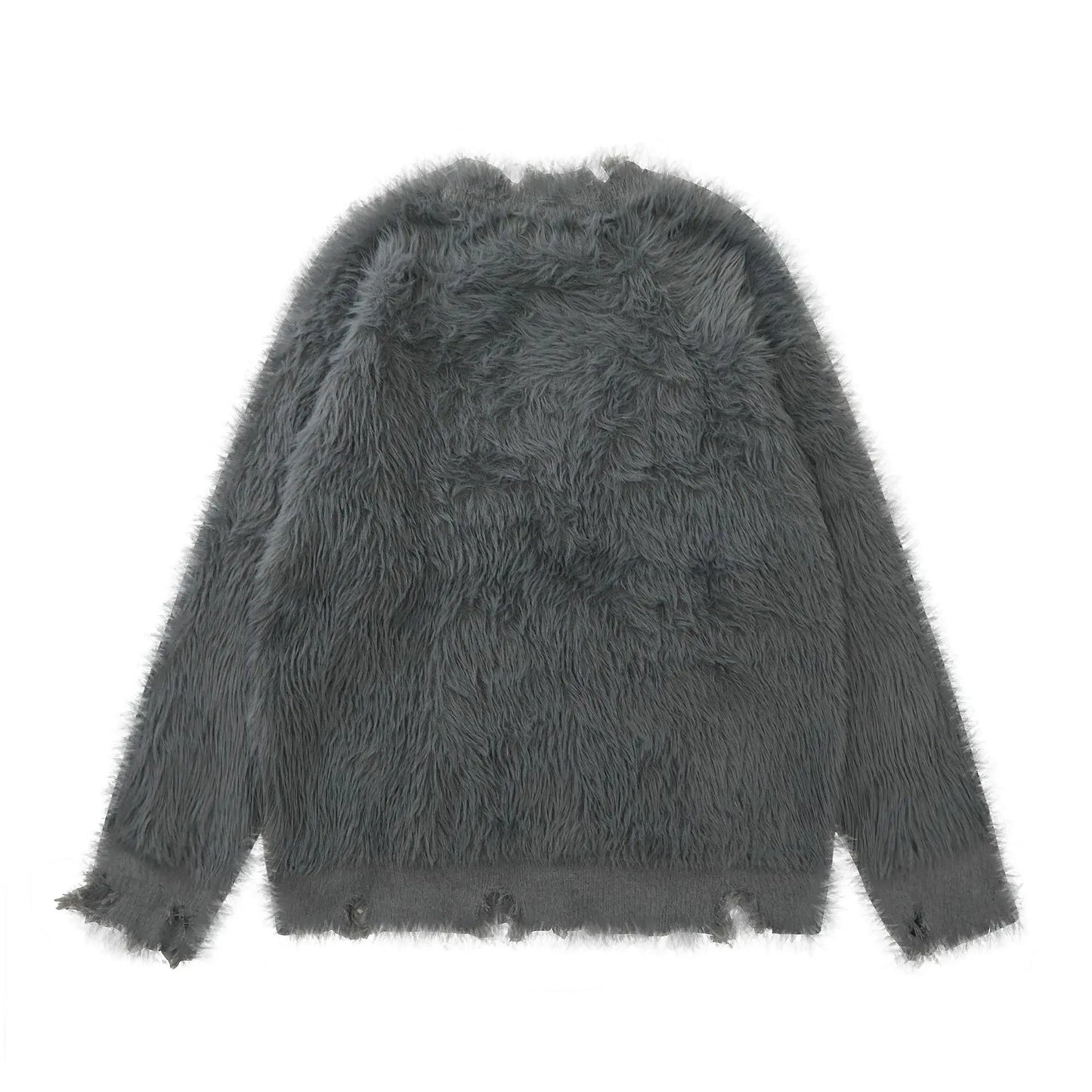 American sweet and cool bow sweater women's autumn and winter new loose soft waxy retro loose sweater outside the coat.