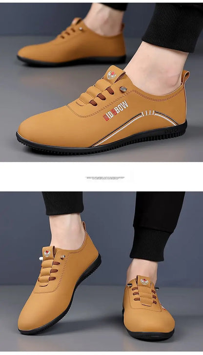 Leather Shoes for Men Fashion Soft Sole Men Loafers Comfortable Lightweight Walking Shoes Men Flats Moccasins Zapatillas Hombre