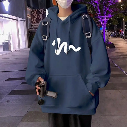 Sweater Men 2024 New Autumn and Winter Hooded American Couple Hoodies Fashion Casual Thickened Velvet Jacket Versatile Trend