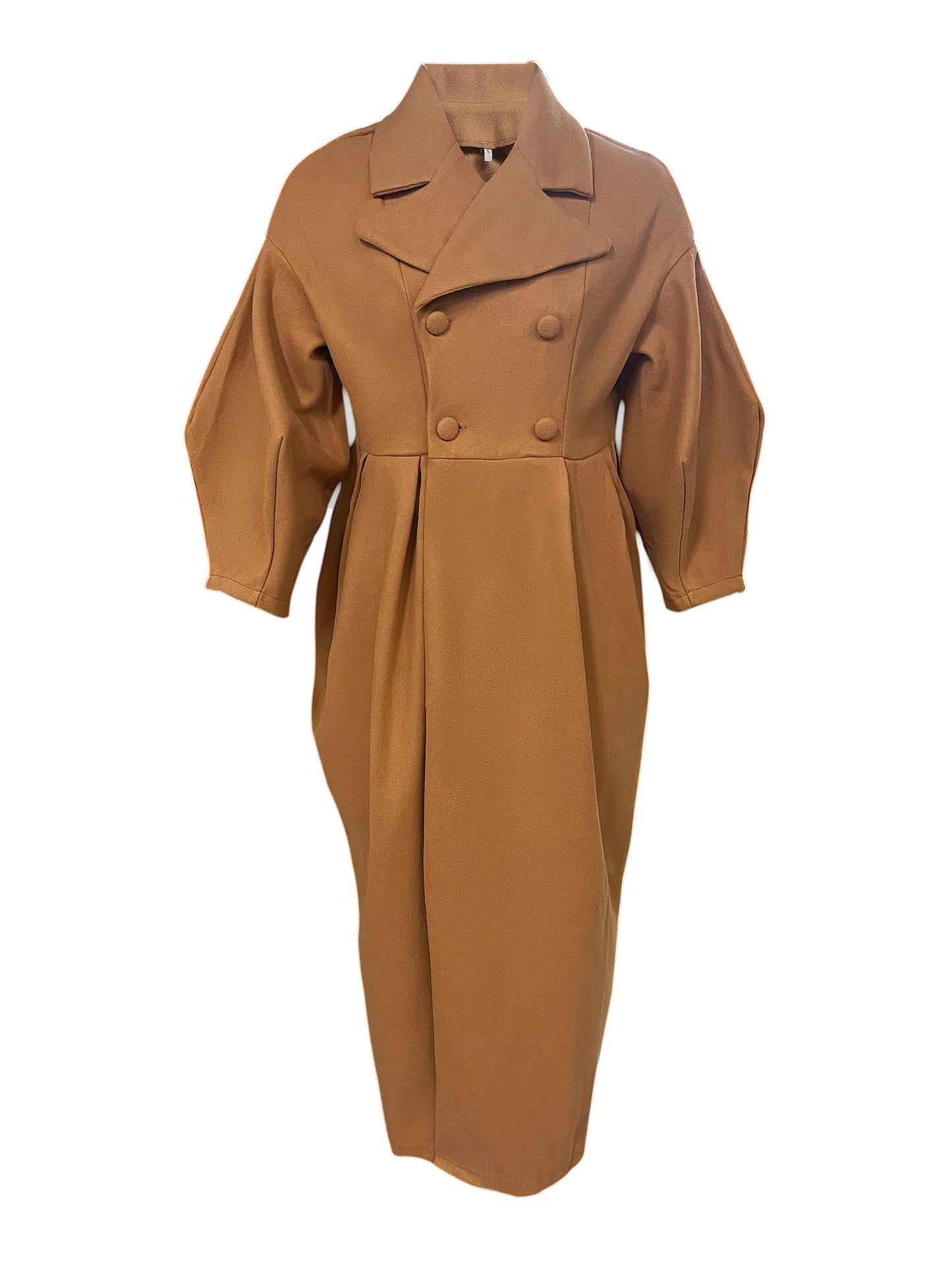 Winter Coat For Women Fashion Solid Loose Lapel Double Breasted Trench Vintage Long Sleeve Jackets Warm Thick Woman New In Coats