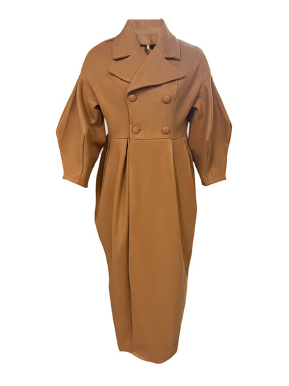 Winter Coat For Women Fashion Solid Loose Lapel Double Breasted Trench Vintage Long Sleeve Jackets Warm Thick Woman New In Coats