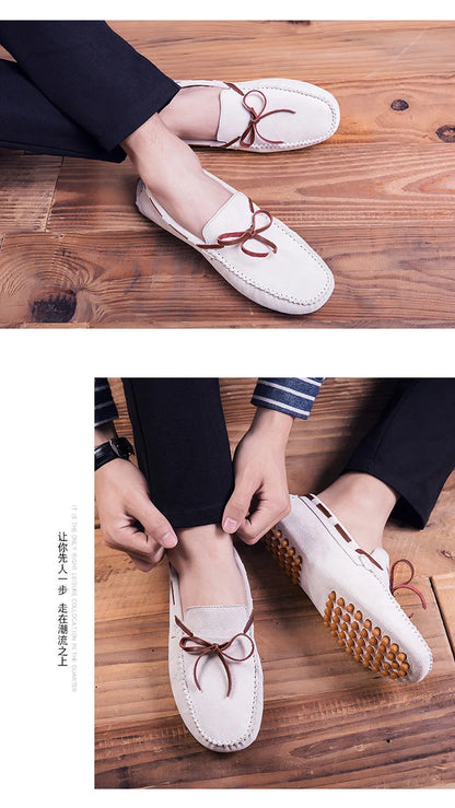 Leather Men Casual Shoes Luxury Brand comfortable Slip on Formal Loafers Men Moccasins Italian Soft Male Driving Shoes