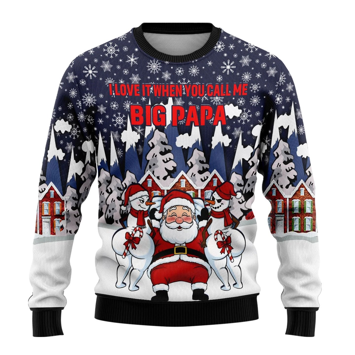 Hilarious Ugly Christmas Sweaters For Women Funny Santa Claus Beer Sweater Joke Unisex Spandex Blend Christmas Jumper Set Tops