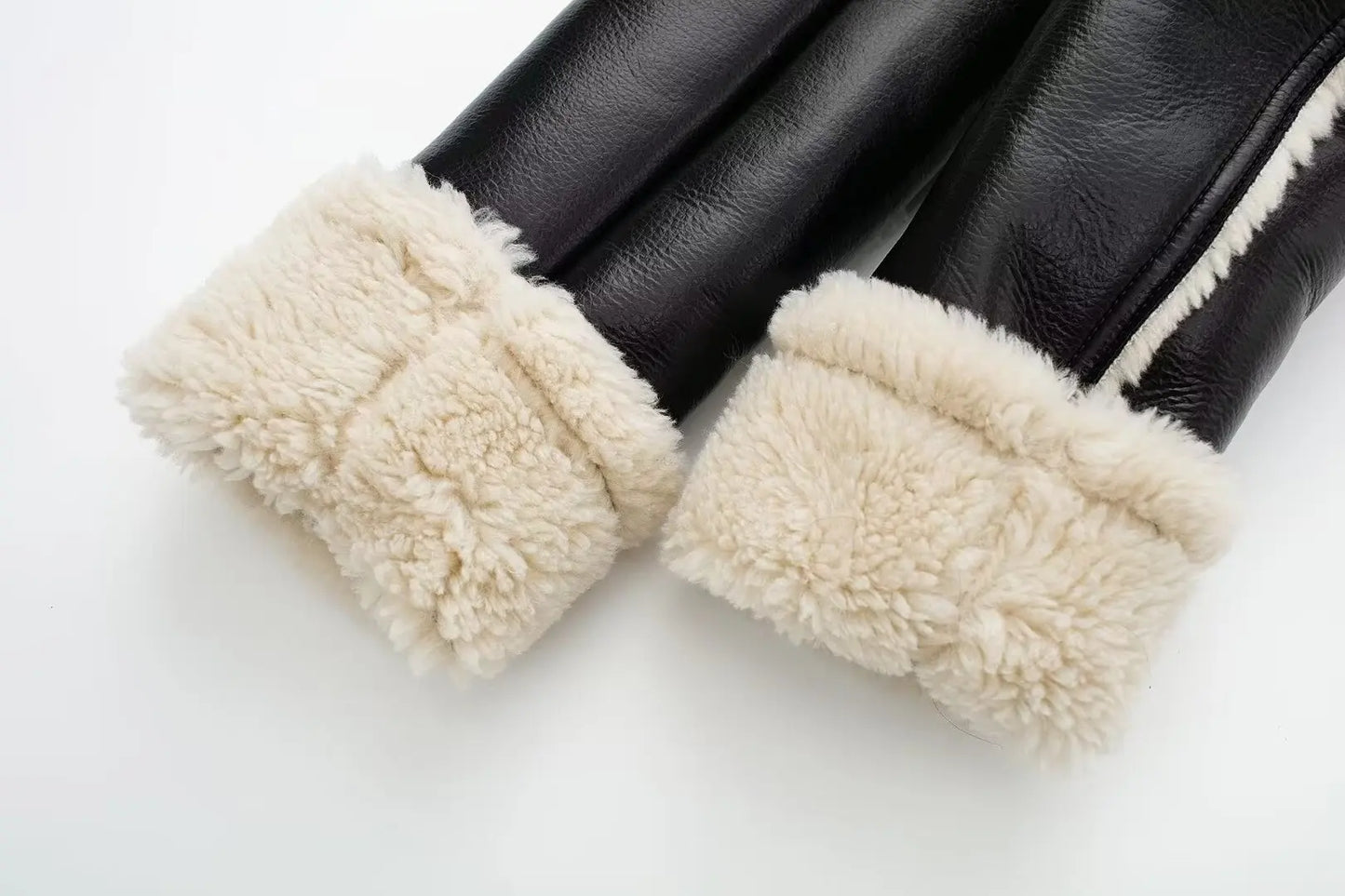 Winter Coat For Women 2024 Black Lapel Long Sleeves Female Zipper Short Jackets Top Streetwear Woman New In OuterCoat