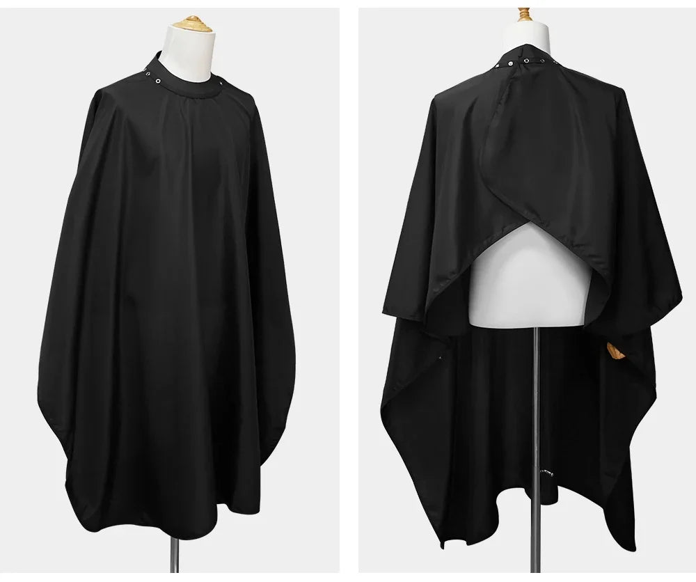 Professional Barber Cape Hair Cutting Cape Waterproof Silicone Collar Transparent Anti Static Salon Cape Eagle Shawl Style
