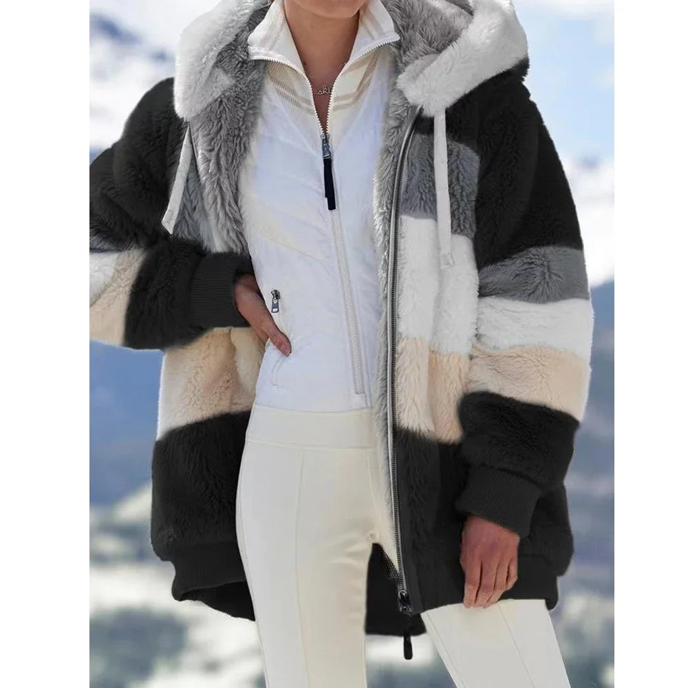 Winter Coat for Women Oversize 2025 Female Teddy Bear Coat Warm Thickening Fleece Faux Fur Coats Winter Jacket Women Plush Top