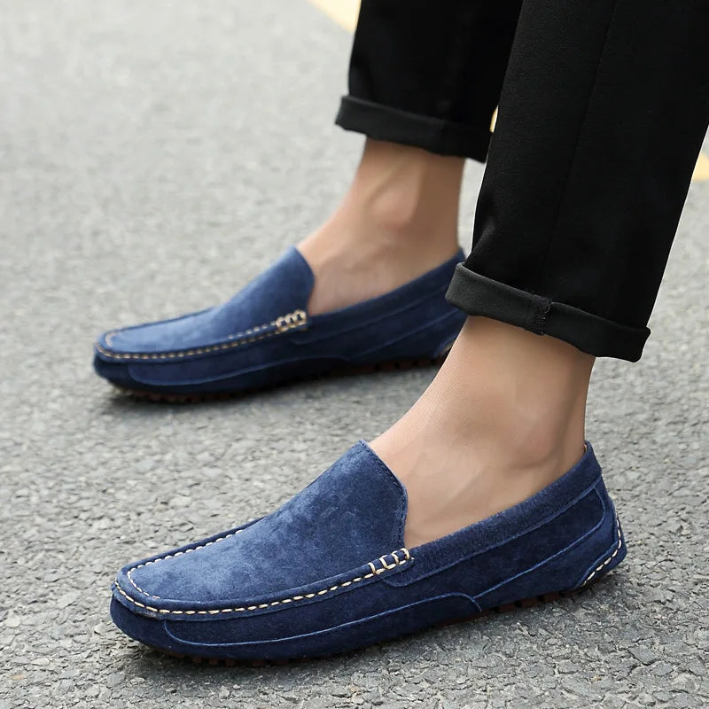 Suede Leather Man Loafers Luxury 2022 Casual Shoes For Men Boat Shoes Handmade Men Slipon Driving Shoes Male Moccasins Zapatos