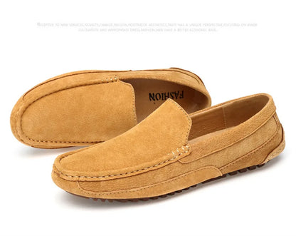 Suede Leather Man Loafers Luxury 2022 Casual Shoes For Men Boat Shoes Handmade Men Slipon Driving Shoes Male Moccasins Zapatos
