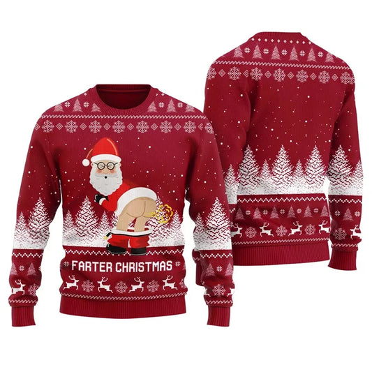 Merry Christmas Funny Ugly Sweater Men Women Festival Clothes Pullover Top Crewneck Xmas 3d Printed Dance Santa Claus Sweaters