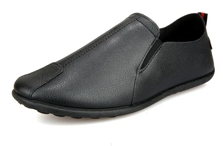 Leather Shoes Men's Shoes 2023 Spring and Autumn Season New Soft Sole Bean Shoes, Casual Shoes, Men's Lazy Shoes, Single Shoes