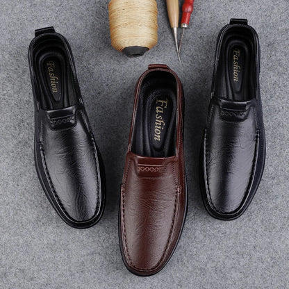 Italian High-quality Men's Genuine Leather Shoes Fashionable Loafers Men's Work Business Shoes Interview Formal Shoes