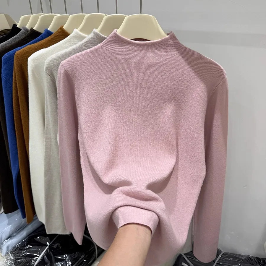 Sweater Women Autumn Winter Fashion Turtleneck Jumpers 2025 Female Long Sleeve Sweater Ladies Solid Knitted Soft Pullovers