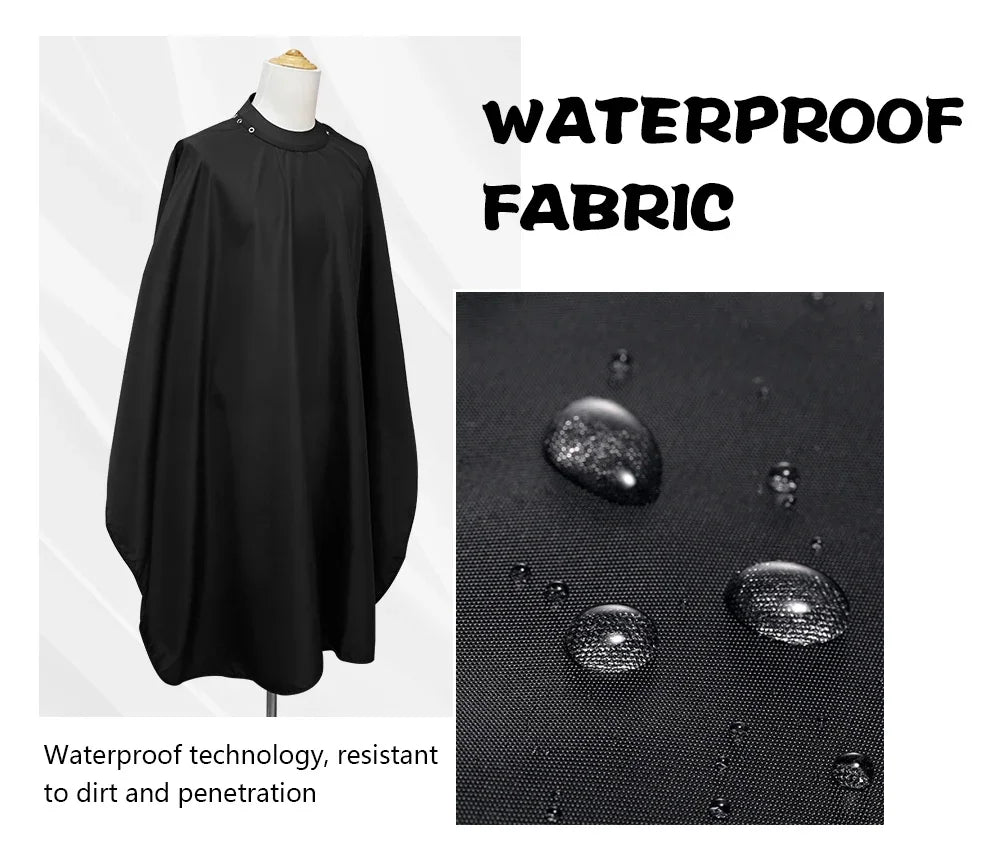 Professional Barber Cape Hair Cutting Cape Waterproof Silicone Collar Transparent Anti Static Salon Cape Eagle Shawl Style