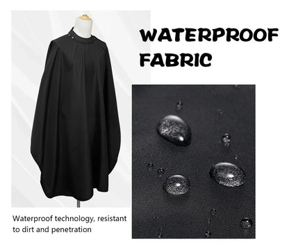 Professional Barber Cape Hair Cutting Cape Waterproof Silicone Collar Transparent Anti Static Salon Cape Eagle Shawl Style
