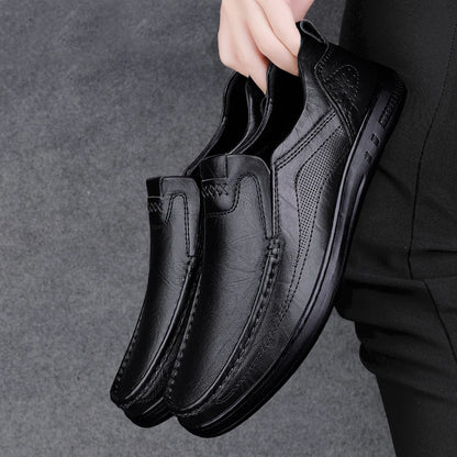 Italian High-quality Men's Genuine Leather Shoes Fashionable Loafers Men's Work Business Shoes Interview Formal Shoes