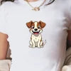 Cartoon Jack Russell Terrier women's fashion short t-shirt