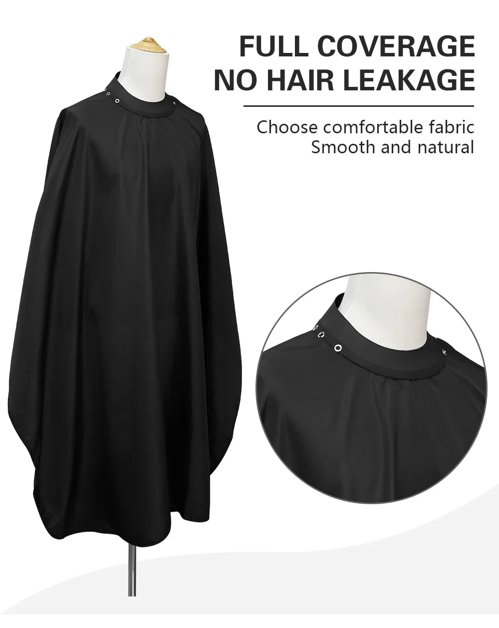 Professional Barber Cape Hair Cutting Cape Waterproof Silicone Collar Transparent Anti Static Salon Cape Eagle Shawl Style