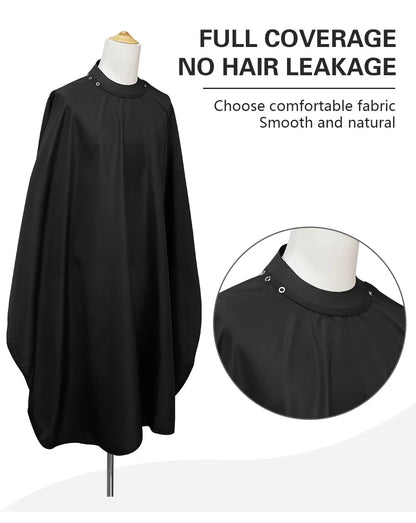Professional Barber Cape Hair Cutting Cape Waterproof Silicone Collar Transparent Anti Static Salon Cape Eagle Shawl Style