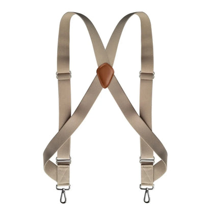 Fashion Retro Suspenders for Men Metal Clip British Style Leather Suspenders Anti-slip Suit Accessories Suspender Clip Business