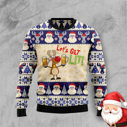 Christmas Family Party Ugly Beer Sweater For Men Funny Fashion O-neck Pullover Sweatshirt Merry Christmas Trend Design Sweaters