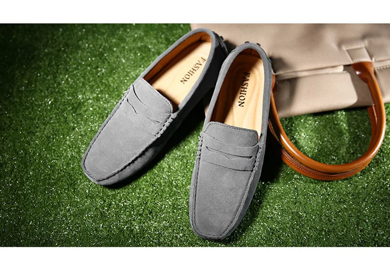 Men High Quality Leather Loafers Men Casual Shoes Moccasins Slip On Men's Flats Fashion Men Shoes Male Driving Shoes 2023
