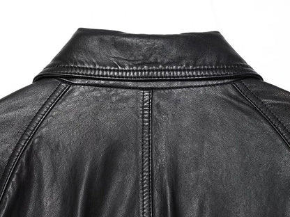 Women's Faux Leather Jacket Coats Fashion With Belt Turn-down Collar Long Sleeve Coats Autumn Winter Female Outerwear Chic Tops