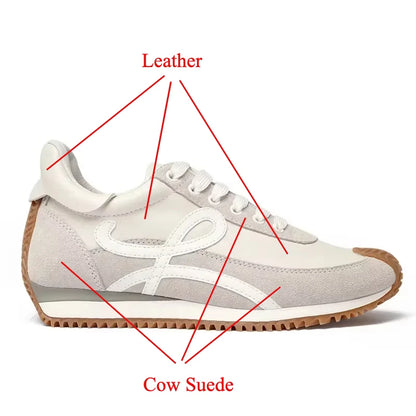 Designer High-quality Women's Leather Waffle Casual Sports German Training Forrest Gump Sneakers Ins Fashion Luxury