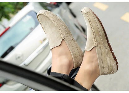 Suede Leather Man Loafers Luxury 2022 Casual Shoes For Men Boat Shoes Handmade Men Slipon Driving Shoes Male Moccasins Zapatos